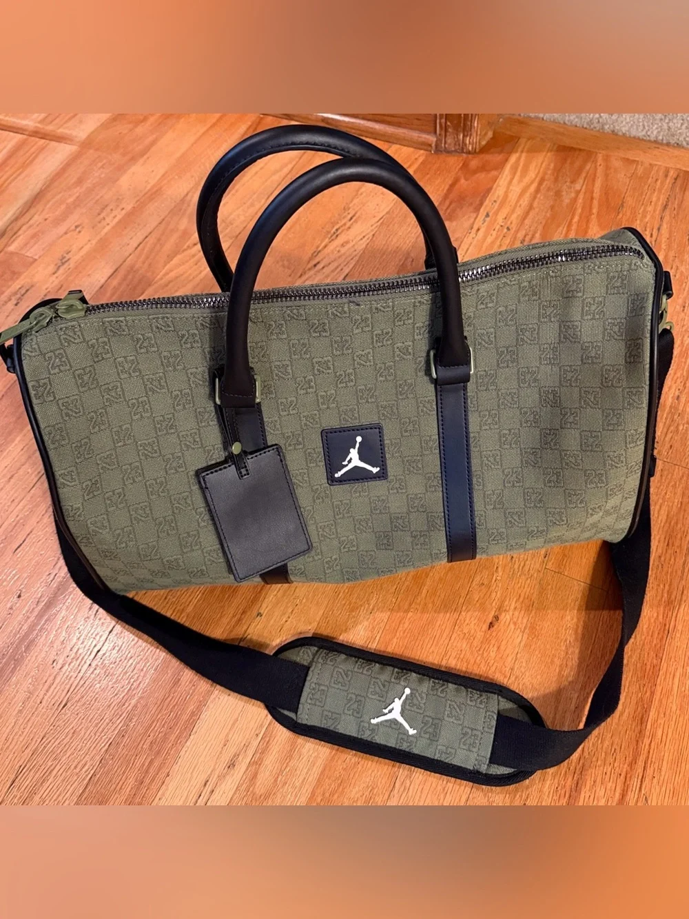 LIKE NEW Air Jordan Olive Travel Duffel